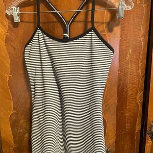 Lululemon Striped Black and White Tank